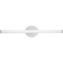 Phase 3 Collection 32 in. Brushed Nickel Large Modern 3CCT Integrated LED Linear Vanity Light - Damp Location Listed