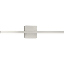 Phase 5 Collection 24 in. Brushed Nickel Slim Modern 3CCT Integrated LED Linear Vanity Light - Damp Location Listed