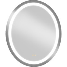 Captarent Collection 30in. x 36 in. Oval Illuminated Integrated LED White Color Selectable Modern Mirror - Damp Location Listed