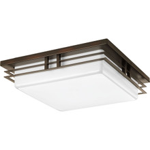 Helm Collection Two-Light 14" LED Flush Mount - Damp Location Listed