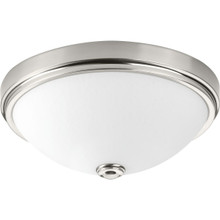 One-Light 13" LED Linen Glass Flush Mount - Damp Location Listed