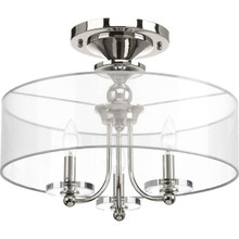 Marche' Collection Three-Light Semi-Flush Convertible - Damp Location Listed