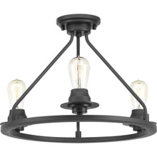 Debut Collection Three-Light Semi-Flush Convertible - Dry Location Listed
