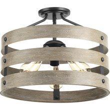 Gulliver Collection Three-Light 17" Semi-Flush Convertible - Dry Location Listed