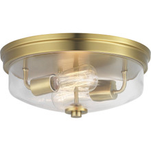 Blakely Collection Two-Light 13-5/8" Flush Mount - Damp Location Listed