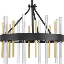 Orrizo Collection 16 in. Three-Light Black Luxe Semi-Flush Convertible - Dry Location Listed