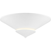 Pinellas Collection 25 in. Four-Light White Plaster Contemporary Flush Mount - Damp Location Listed