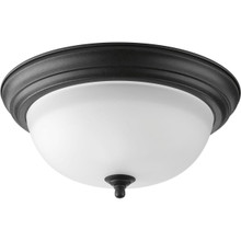Two-Light Dome Glass 13-1/4" Close-to-Ceiling - Damp Location Listed