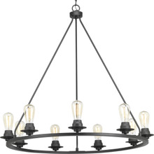 Debut Collection Nine-Light Graphite Farmhouse Chandelier Light - Dry Location Listed
