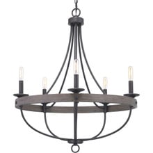 Gulliver Collection Five-Light Graphite Coastal Chandelier Light - Dry Location Listed