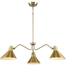 Trimble Collection Three-Light Brushed Bronze Chandelier - Dry Location Listed
