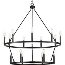 Gilliam Collection Fifteen-Light Matte Black New Traditional Chandelier - Dry Location Listed