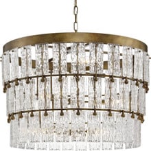 Chevall Collection Nine-Light Gold Ombre Modern Organic Chandelier - Dry Location Listed