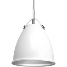 Tre Collection One-Light White White Metal Shade Coastal Pendant Light - Dry Location Listed - Model P500051-030