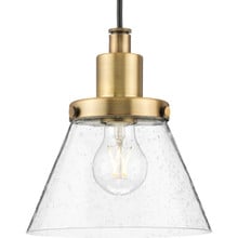 Hinton Collection One-Light Vintage Brass Modern Farmhouse Pendant - Dry Location Listed - Model P500382-163