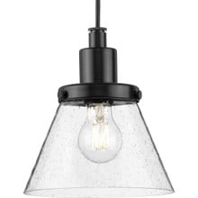 Hinton Collection One-Light Matte Black Modern Farmhouse Pendant - Dry Location Listed - Model P500382-31M
