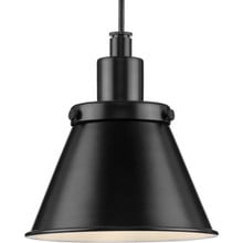 Hinton Collection One-Light Matte Black Modern Farmhouse Pendant - Dry Location Listed - Model P500383-31M