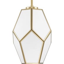 Latham Collection One-Light Vintage Brass Contemporary Pendant - Dry Location Listed - Model P500435-078