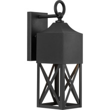 Birkdale Collection One-Light Modern Farmhouse Textured Black Outdoor Wall Lantern - Wet Location Listed - Model P560316-031
