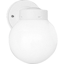 One-Light 6" Glass Globe Outdoor Wall Lantern