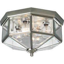 Four-Light Beveled Glass 11-1/8" Close-to-Ceiling - Damp Location Listed - Model P5789-09