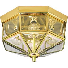 Four-Light Beveled Glass 11-1/8" Close-to-Ceiling