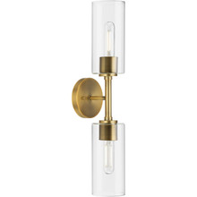 Cofield Collection Two-Light Vintage Brass Transitional Wall Bracket