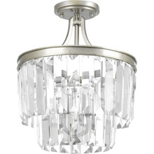 Glimmer Collection Three-Light 15-1/2" Semi-Flush Convertible - Dry Location Listed - Model P2325-134