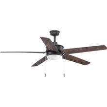 Whirl Collection 60" Five Blade Ceiling Fan - Damp Location Listed - P2574-8030K