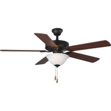 AirPro Collection 52" Five-Blade Ceiling fan with White Etched Light Kit - Dry Location Listed - P2599-129