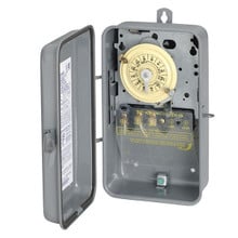 Mechanical Time Switch NEMA 3R - Steel Case 125 V SPST Gray Case