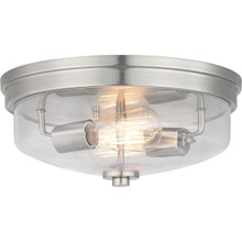 Blakely Collection Two-Light 13-5/8" Flush Mount - Damp Location Listed - P350121-009