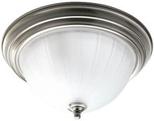 Two-Light Melon 13-1/4" Close-to-Ceiling - Damp Location Listed - P3817-09