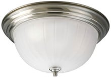 Three-Light Melon 15-1/4" Close-to-Ceiling - Damp Location Listed - P3818-09