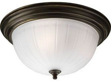 Three-Light Melon 15-1/4" Close-to-Ceiling - Damp Location Listed - P3818-20