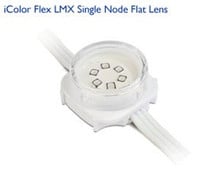 Color Kinetics iColor Flex LMX, 50 nodes, 12in OC, Black Node/Cable, Clear Flat Lens, 3ft Leader - Special Order