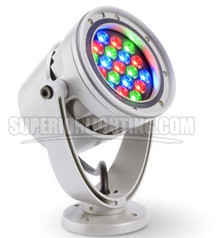 Color Kinetics ColorBurst Compact Powercore, 100-240V, RGB LED, 8Deg., White, Yoke Mount, UL/CE - Special Order