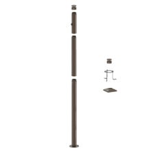 10 Foot Modular Light Pole - 5 Foot Base Height - 4 Foot Extension - 1 Lamp Holder Section  - Bronze Finish
