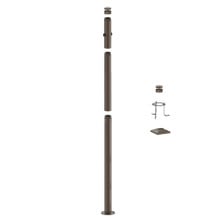 10 Foot Modular Light Pole - 5 Foot Base Height - 4 Foot Extension - 2 Lamp Holder Section  - Bronze Finish