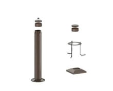 2 Foot Modular Light Pole - 2 Foot Base Height - 1/2 Inch Threaded Hub Cap - Bronze Finish