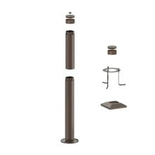 3 Foot Modular Light Pole - 2 Foot Base Height - 1 Foot Extension - 1/2 Inch Threaded Hub Cap - Bronze Finish