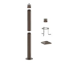 4 Foot Modular Light Pole - 2 Foot Base Height - 2 Foot Extension - 1/2 Inch Threaded Hub Cap - Bronze Finish