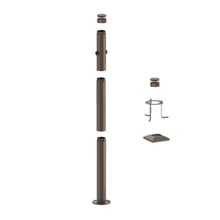 5 Foot Modular Light Pole - 2 Foot Base Height - 2 Foot Extension - 2 Lamp Holder Section  - Bronze Finish