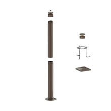 5 Foot Modular Light Pole - 2 Foot Base Height - 3 Foot Extension - 1/2 Inch Threaded Hub Cap - Bronze Finish