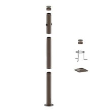 6 Foot Modular Light Pole - 2 Foot Base Height - 3 Foot Extension - 2 Lamp Holder Section  - Bronze Finish