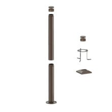 6 Foot Modular Light Pole - 2 Foot Base Height - 4 Foot  Extension - 1/2 Inch Threaded Hub Cap - Bronze Finish