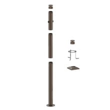 6 Foot Modular Light Pole - 3 Foot Base Height - 2 Foot Extension - 2 Lamp Holder Section  - Bronze Finish