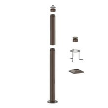 6 Foot Modular Light Pole - 3 Foot Base Height - 3 Foot Extension - 1/2 Inch Threaded Hub Cap - Bronze Finish