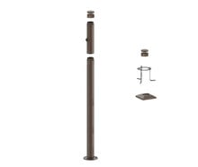 6 Foot Modular Light Pole - 5 Foot Base Height - 1 Lamp Holder Section  - Bronze Finish