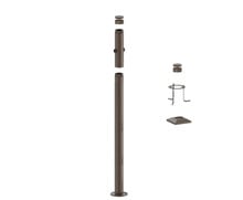 6 Foot Modular Light Pole - 5 Foot Base Height - 2 Lamp Holder Section  - Bronze Finish